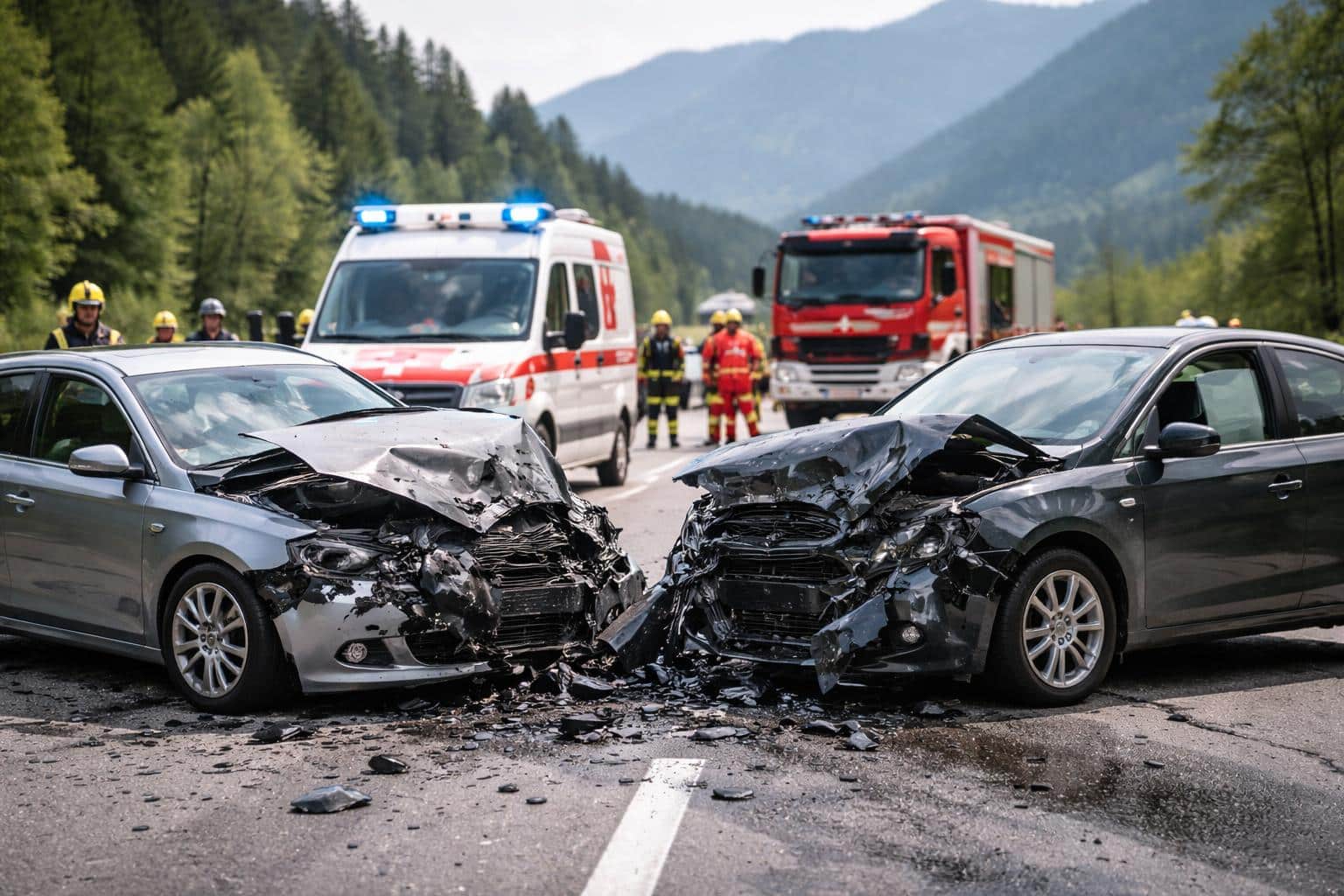 Drei Verletzte bei Frontalcrash