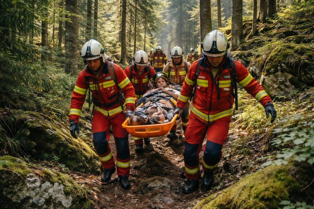 Am Dobratsch: Mann nach Forstunfall 500 Meter durch den Wald getragen