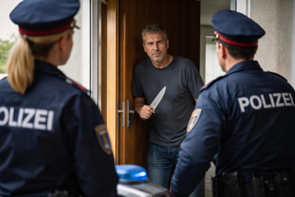 Nachbar mit Messer sorgt für Polizeieinsatz