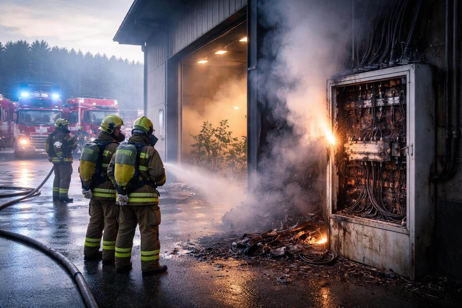 Defekt löst Brand in Firmenhalle aus