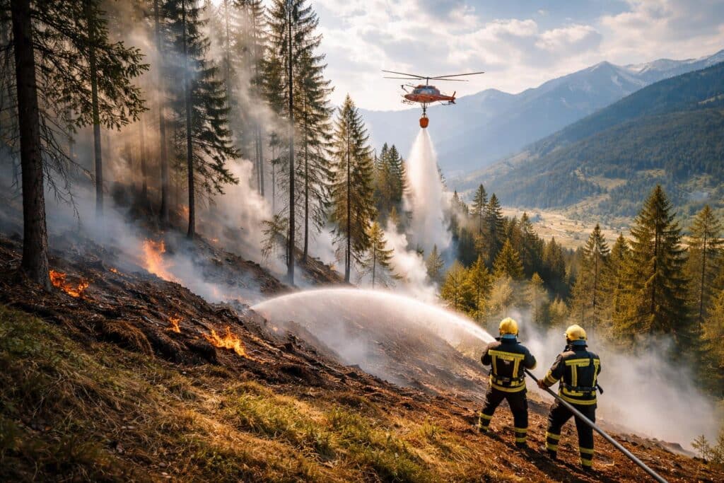 Waldbrand in Berg im Drautal