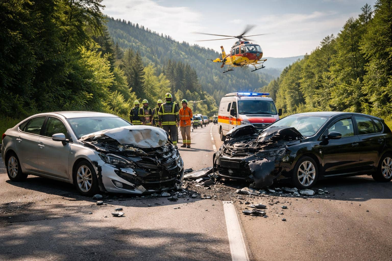 Zwei Verletzte bei Frontalcrash auf B86