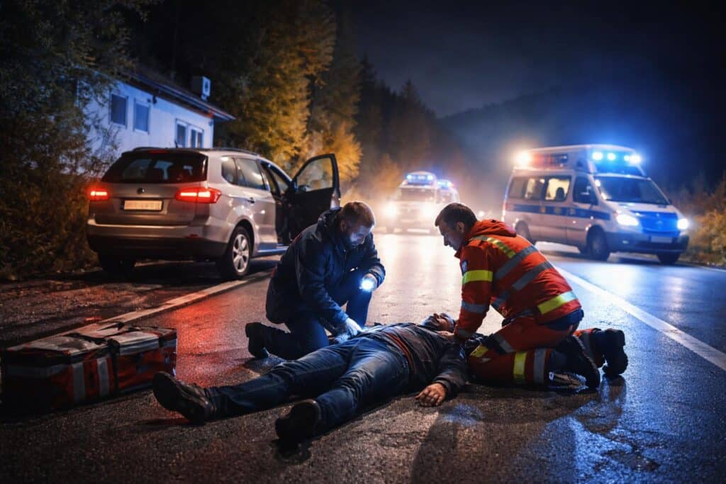 Von Auto überrollt: 67-Jähriger schwer verletzt