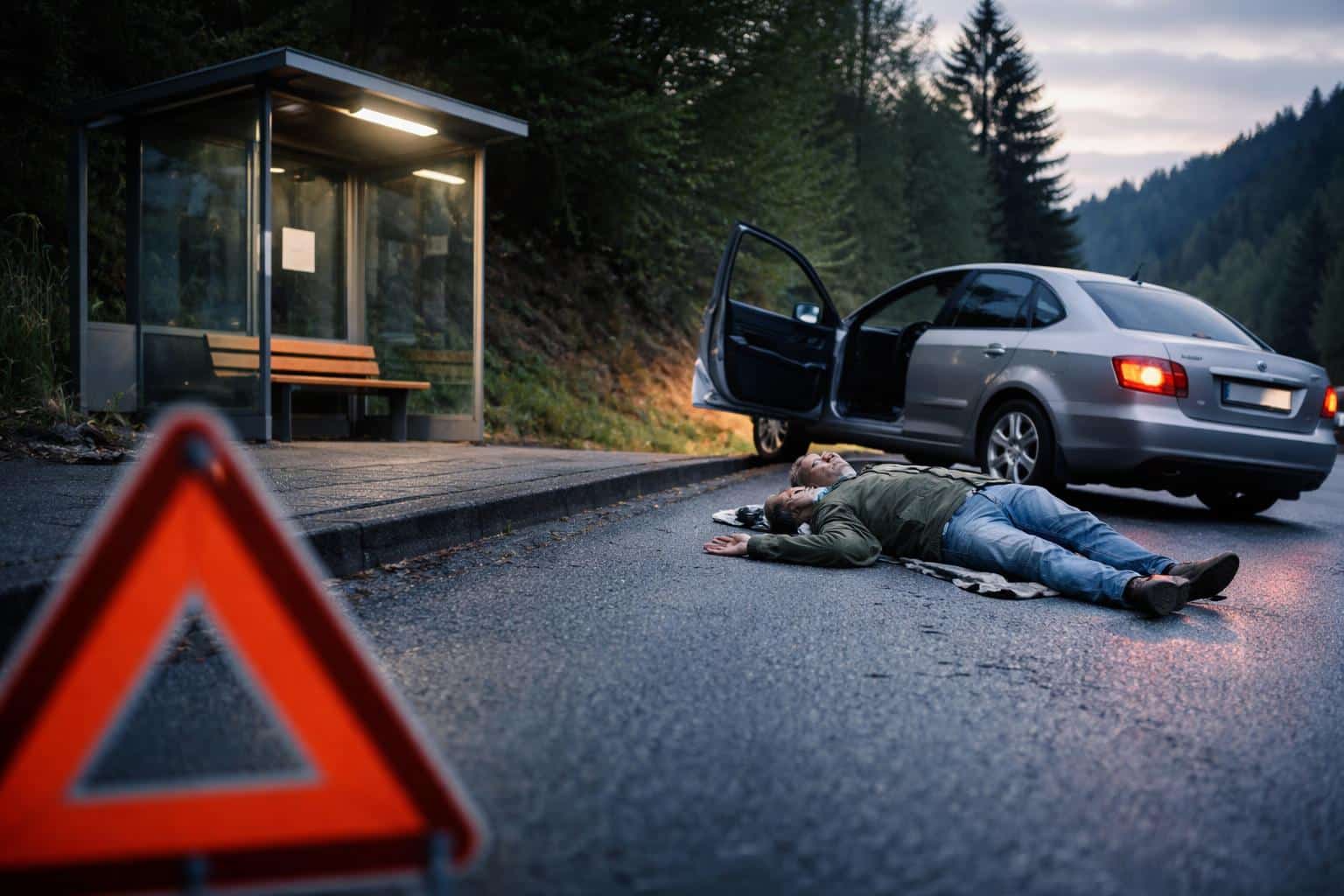 Autolenker von eigenem Pkw überrollt