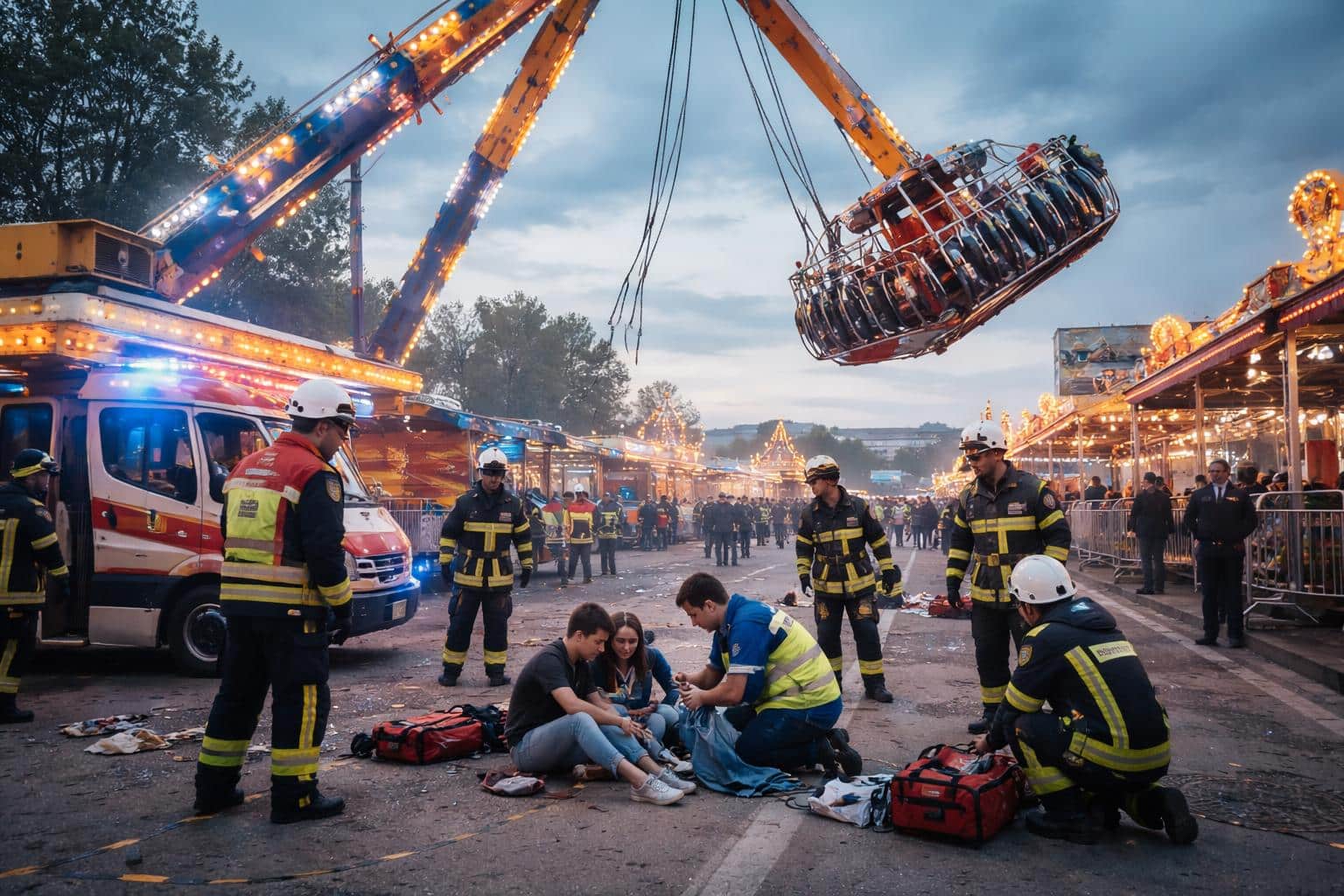 Gaudepark: Seil bei Fahrgeschäft gerissen, Jugendliche leicht verletzt