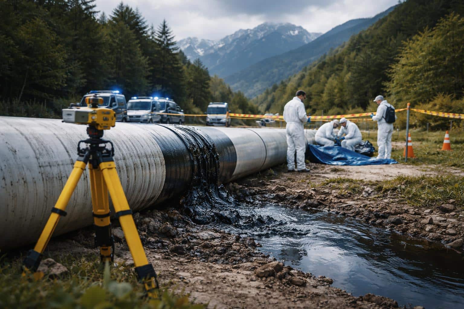Nahe Kärnten: Video zeigt Sabotage an der TAL-Ölpipeline in Friaul
