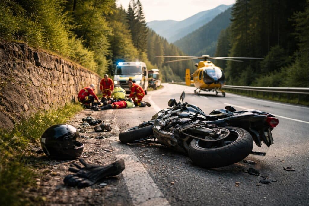Motorradfahrer bei Sturz schwer verletzt