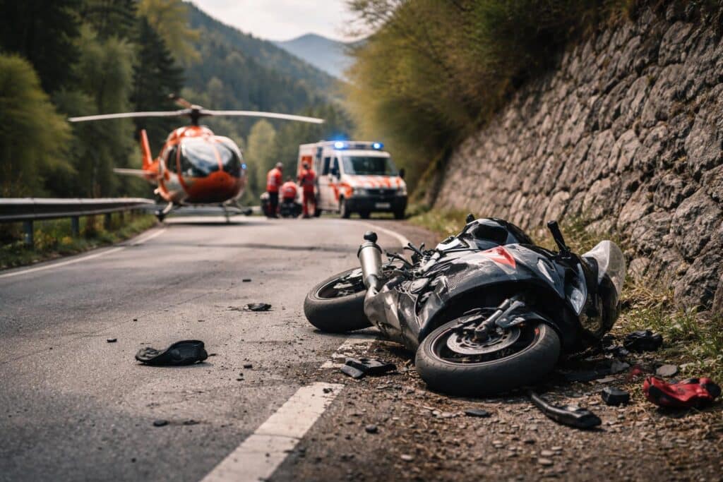 26-jähriger Motorradfahrer bei Unfall schwer verletzt
