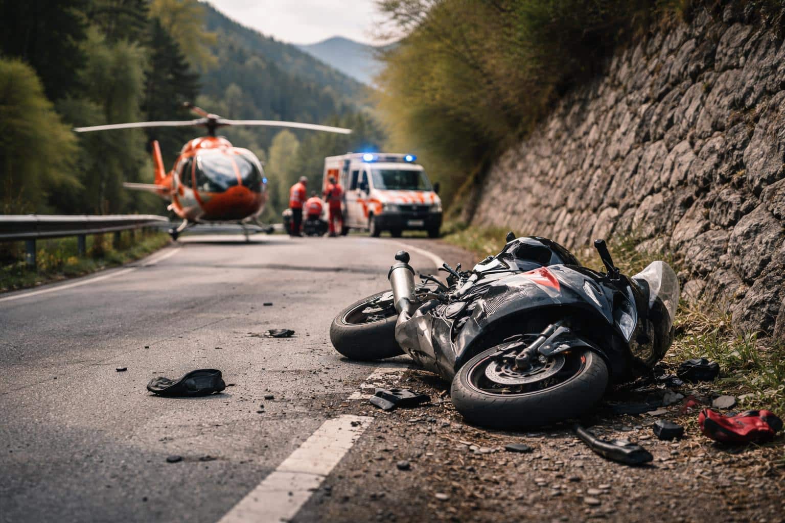 26-jähriger Motorradfahrer bei Unfall schwer verletzt