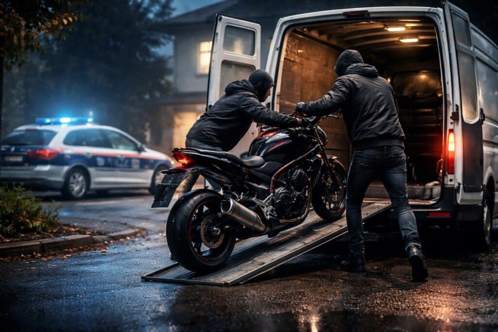 Verdacht auf Motorrad Diebstahl in Klagenfurt