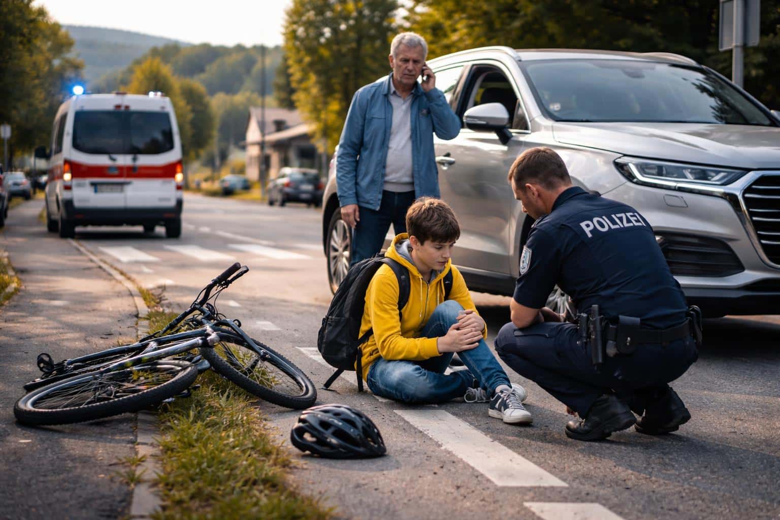 Verdacht auf Verkehrsunfall mit Personenschaden im Bezirk Klagenfurt