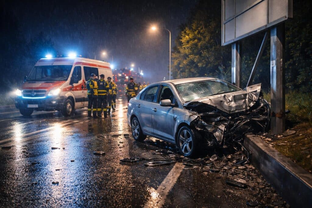 Verkehrsunfall mit Eigenverletzung im Bezirk Spittal an der Drau
