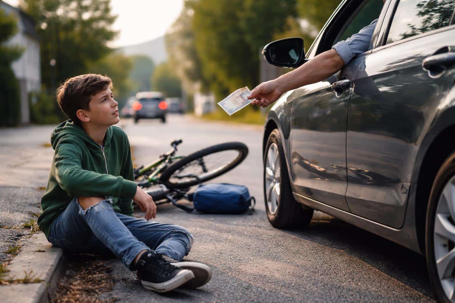 Unbekannter fuhr in Kärnten Bub nieder und bot ihm 30 Euro an