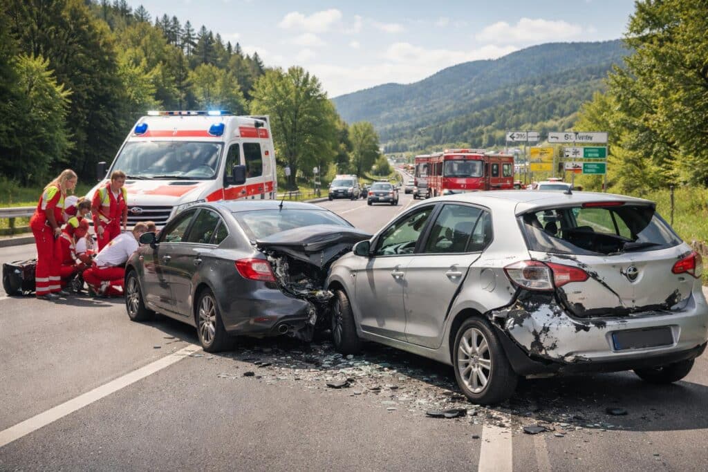 Auffahrunfall auf der B 94 bei St. Veit: Zwei Frauen verletzt
