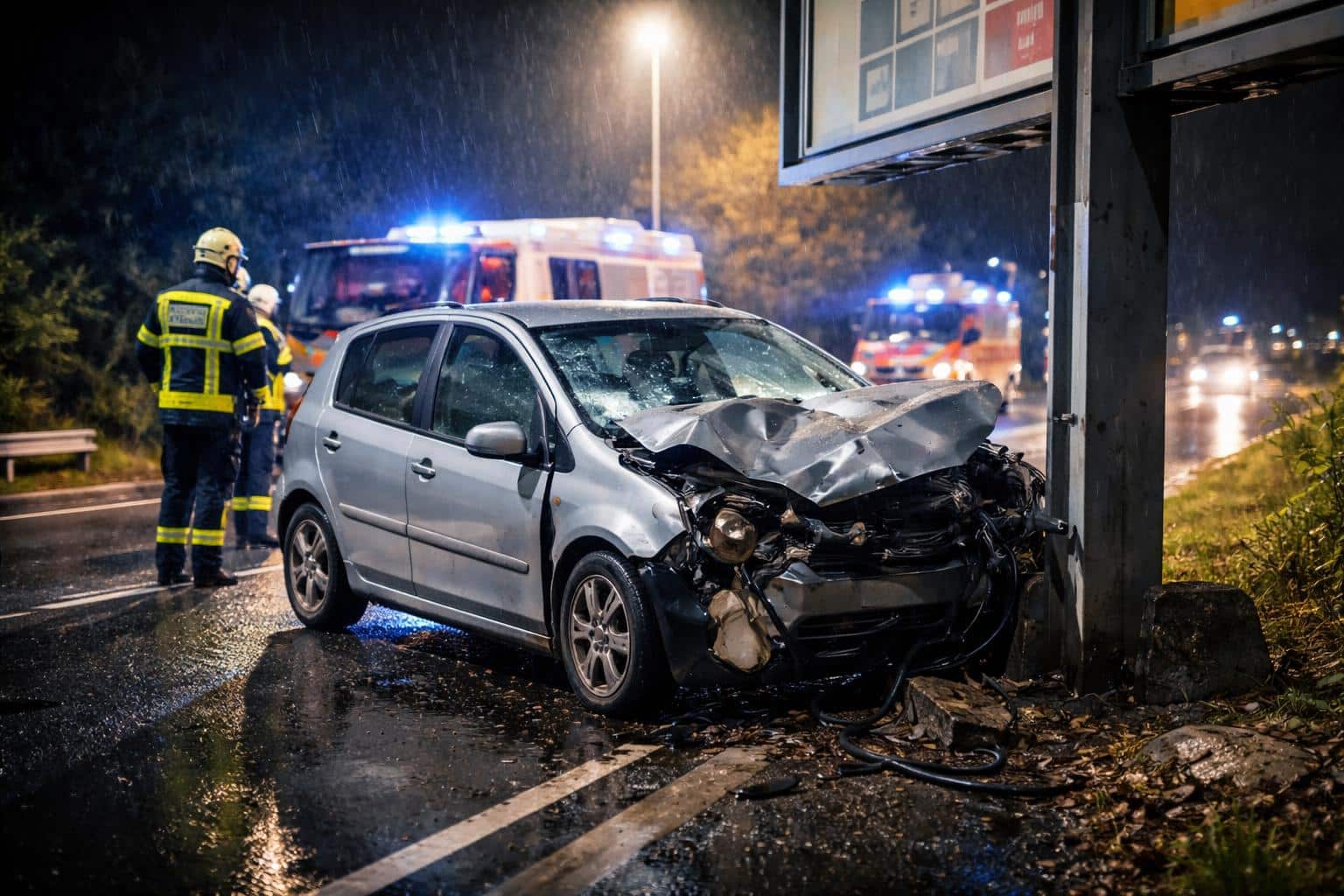 19-Jähriger prallt in Spittal mit Auto gegen Stahlträger