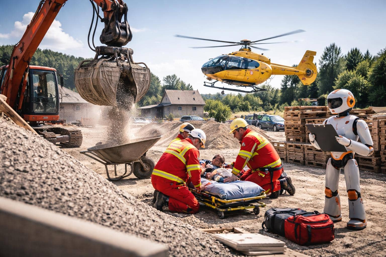 66-Jähriger bei Baustellen-Unfall schwer verletzt