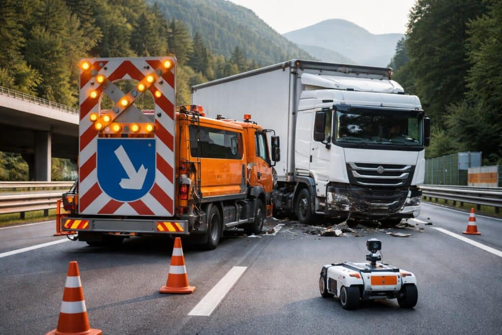 Lkw prallte gegen ASFINAG-Lkw
