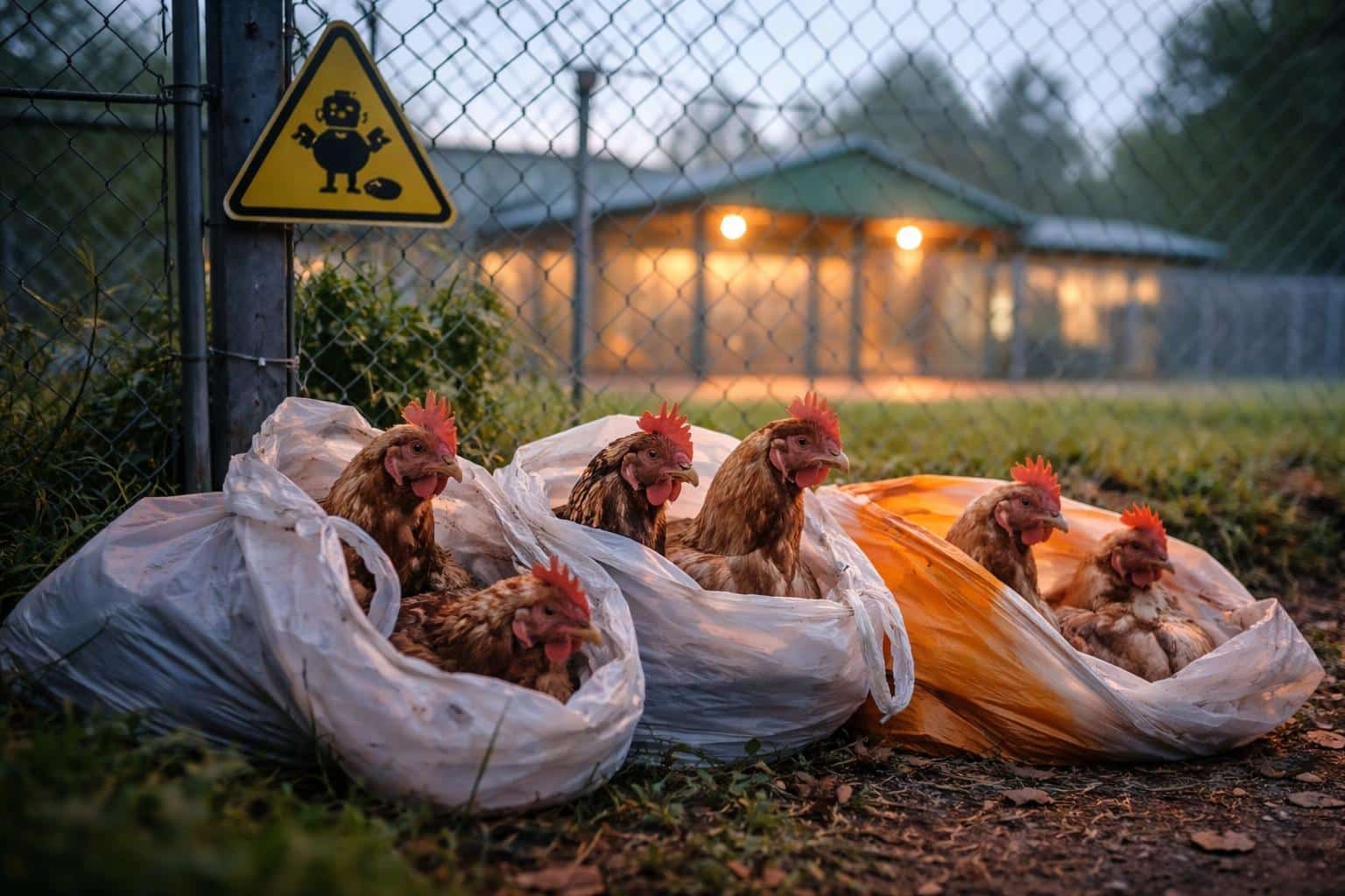 Hühner bei Tierheim über Zaun geworfen