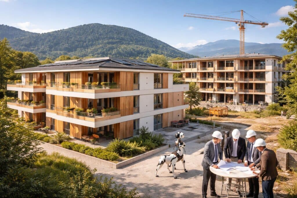 Fördervertrag für Holz-Hybrid-Wohnbau unterzeichnet