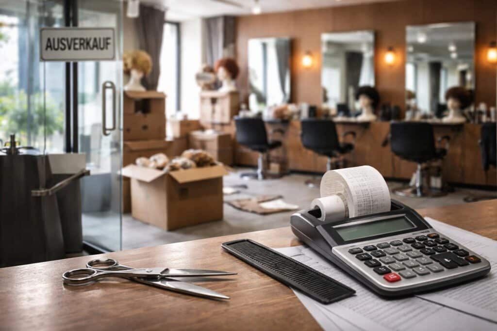 Friseur und Perückenmacher im Konkurs