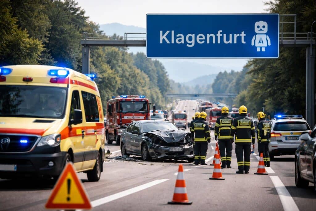 Erneut Verkehrsunfall auf der Klagenfurter Schnellstraße