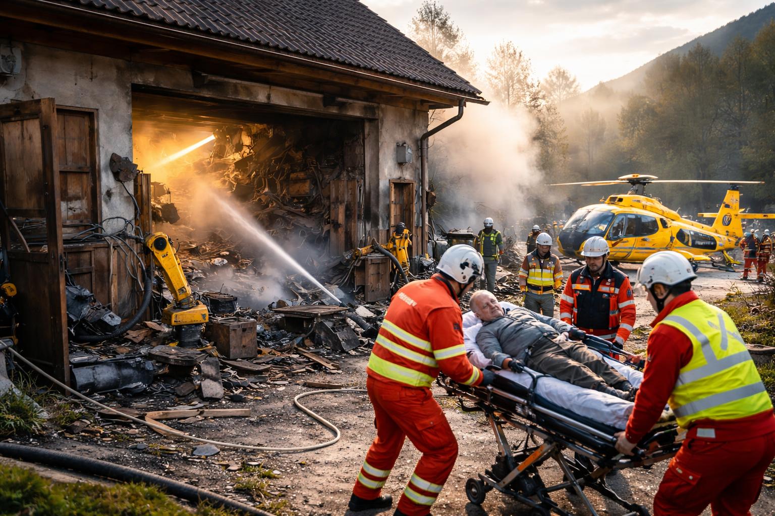 Explosion in Werkstatt: Mann (75) verletzt