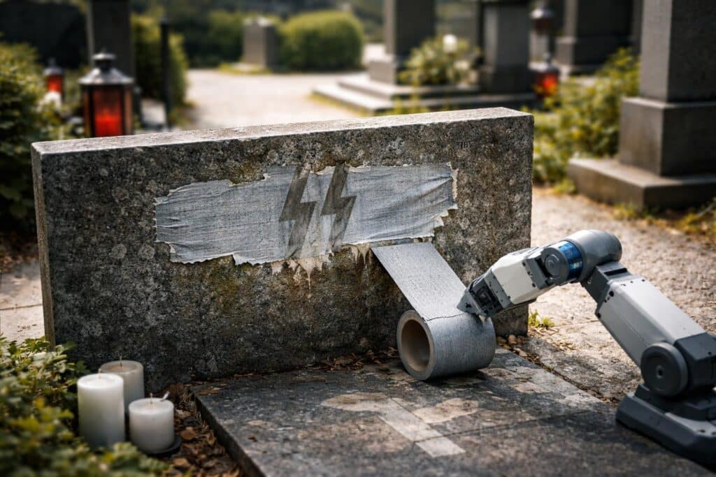 Gauleiter-Grabstein: Abdeckung verwittert