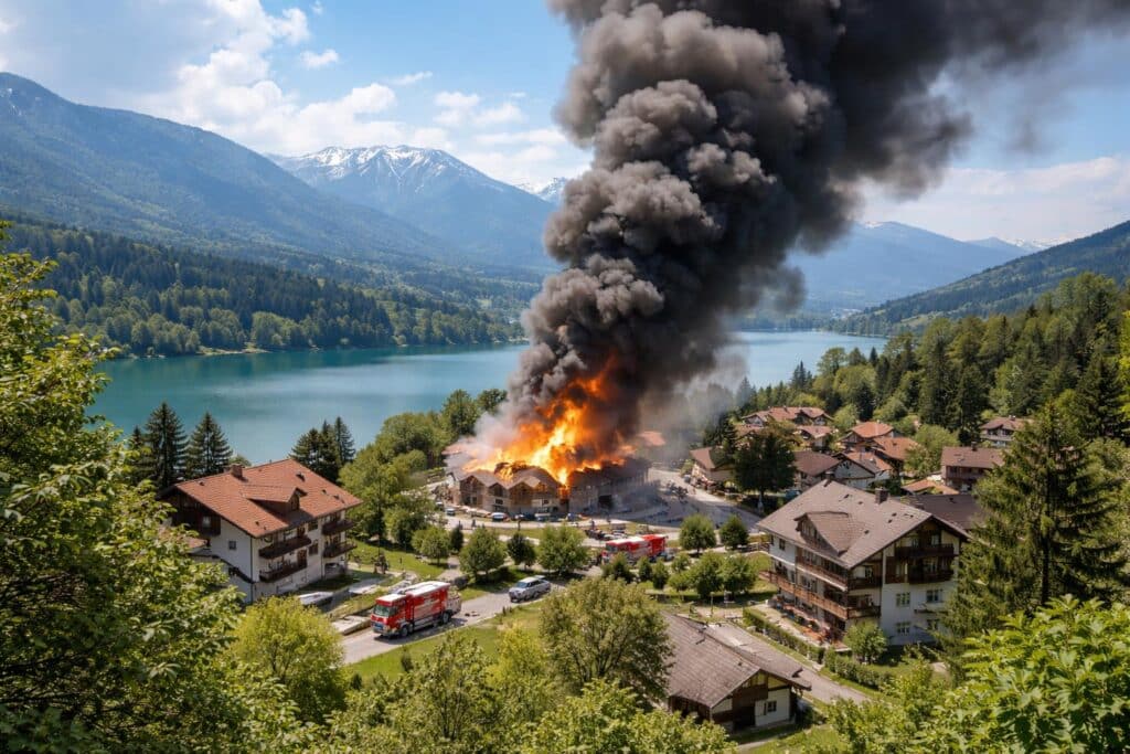 Haus in Flammen: Rauchsäule über Kärnten zu sehen