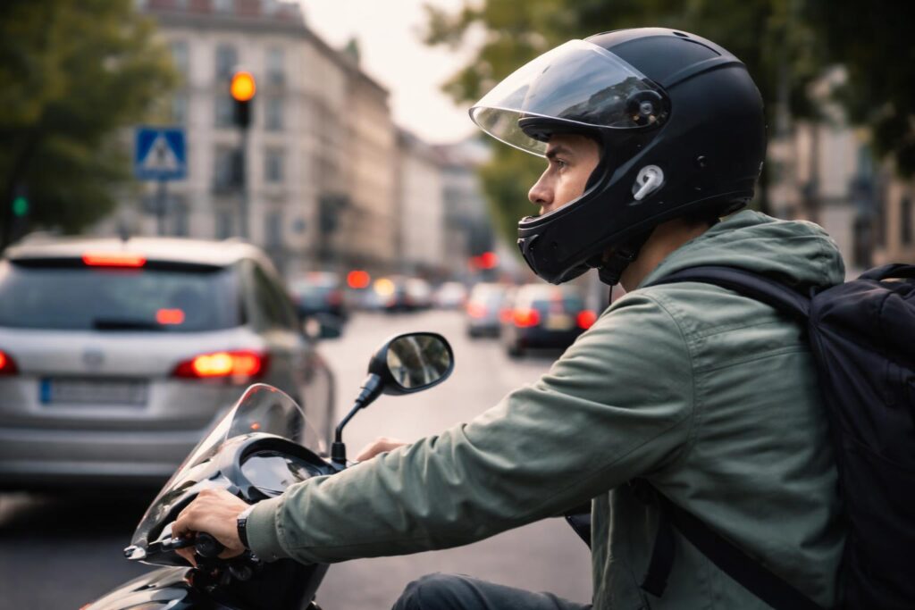 Unterschätzte Gefahr: Kopfhörer am Moped