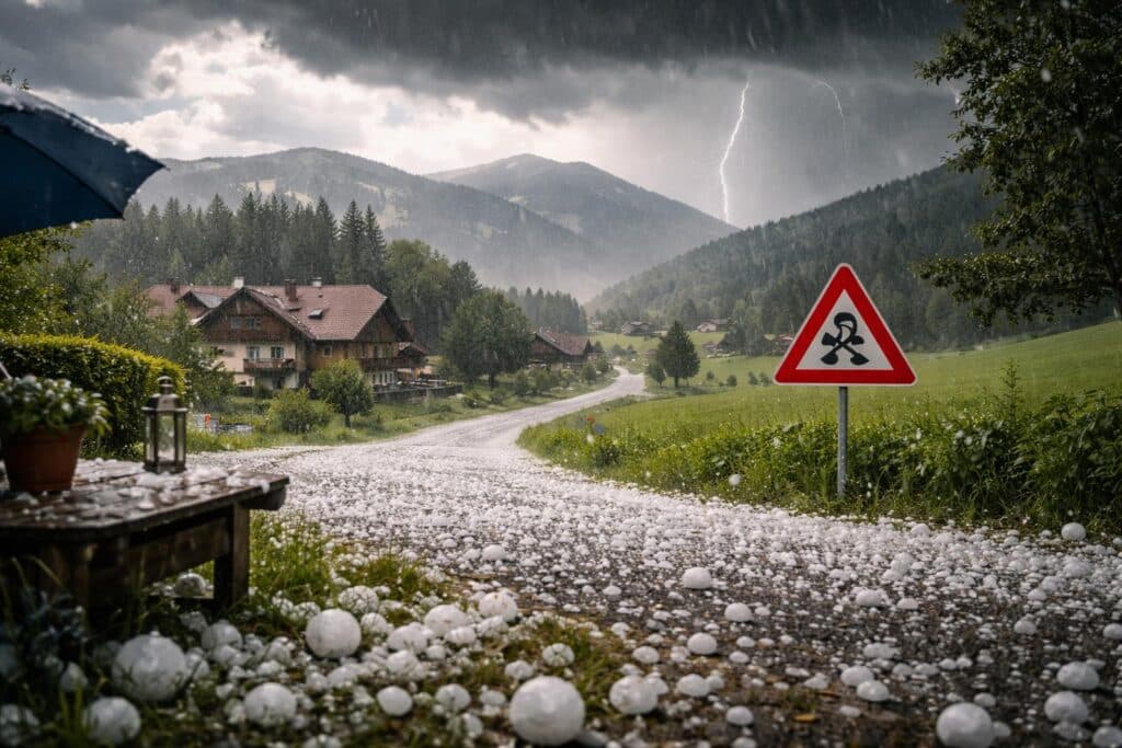 Nach Sturmwarnung folgte Hagelschlag