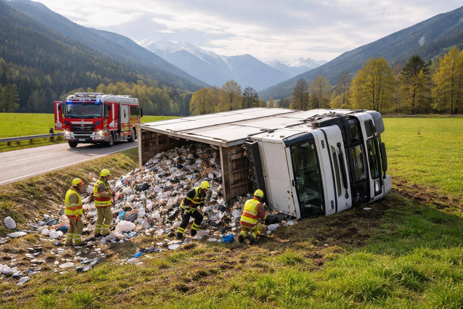 Verkehrsunfall mit Personenschaden auf der B100