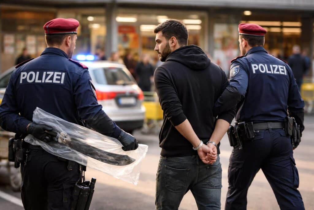 Mann mit Machete festgenommen