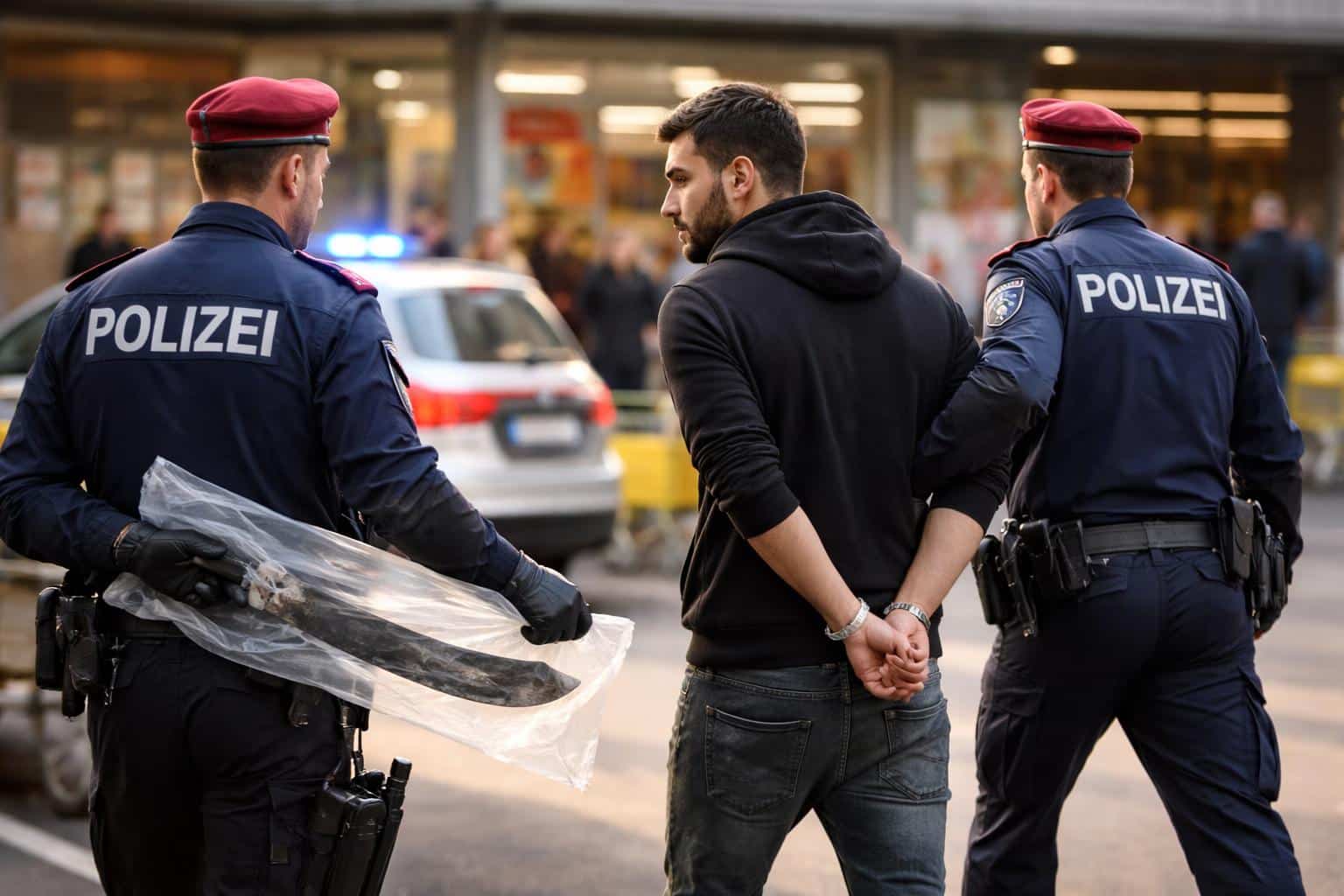 Mann mit Machete festgenommen