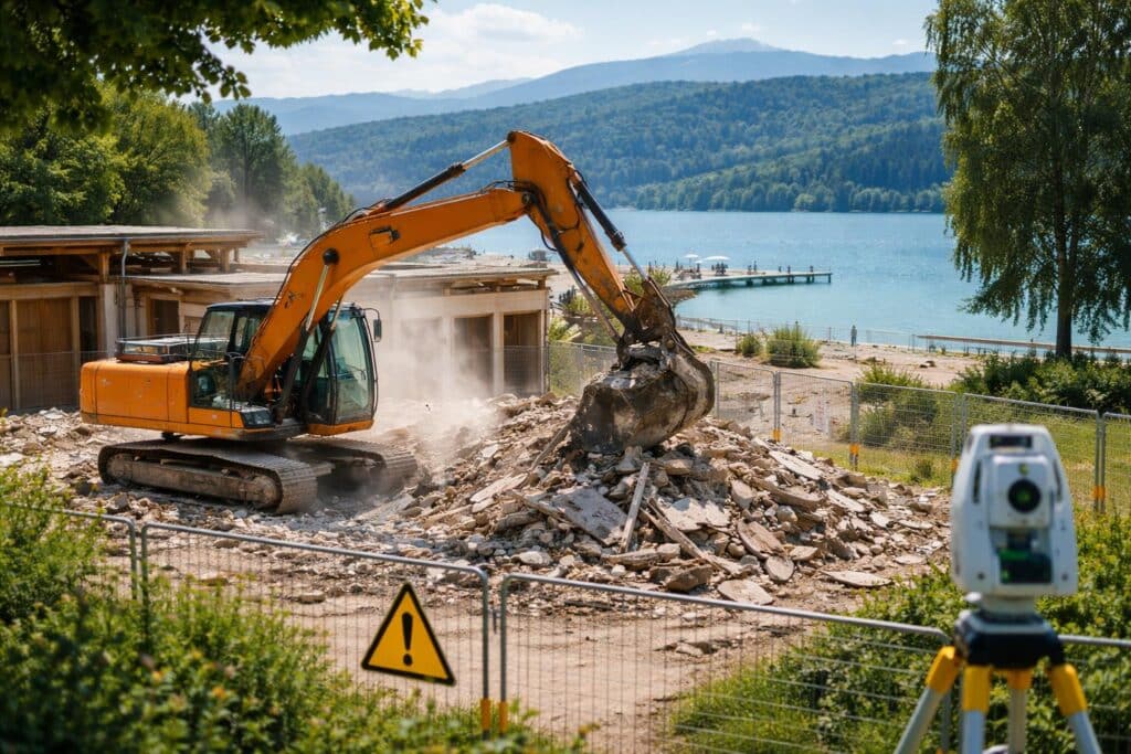 Abrissarbeiten im Kropfitschbad begonnen