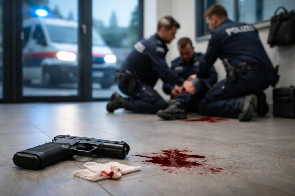 Polizist schoss sich selbst ins Bein