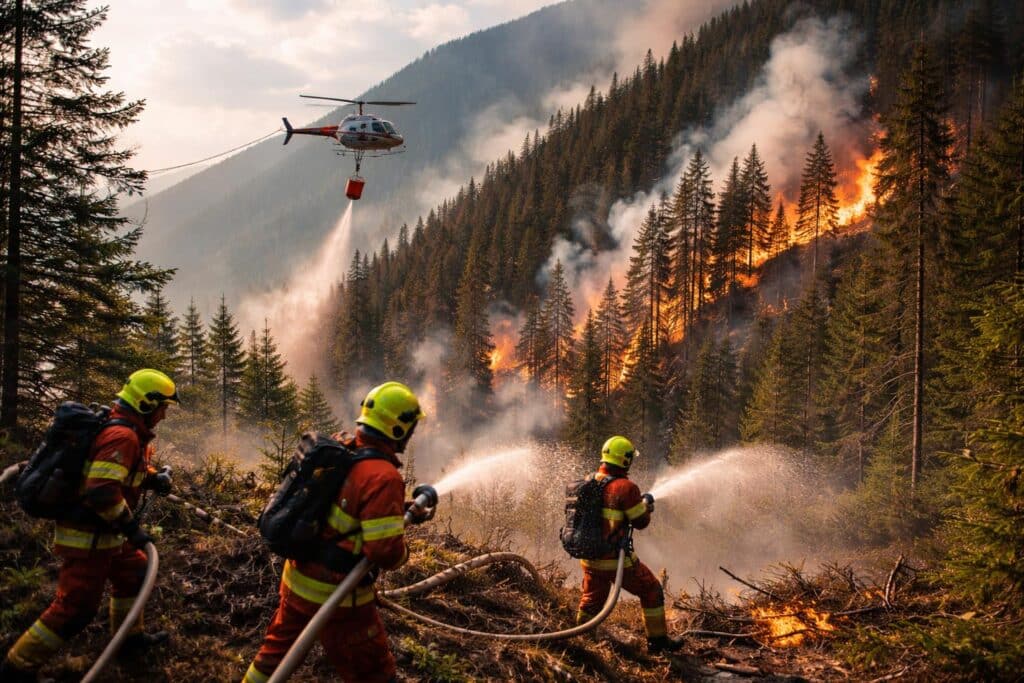 Großeinsatz fordert Feuerwehren: Waldbrandeinsatz im Lesachtal