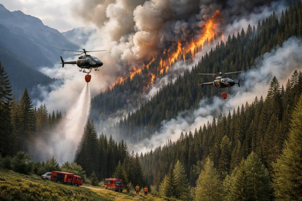 Waldbrand Lesachtal Bezirk Hermagor