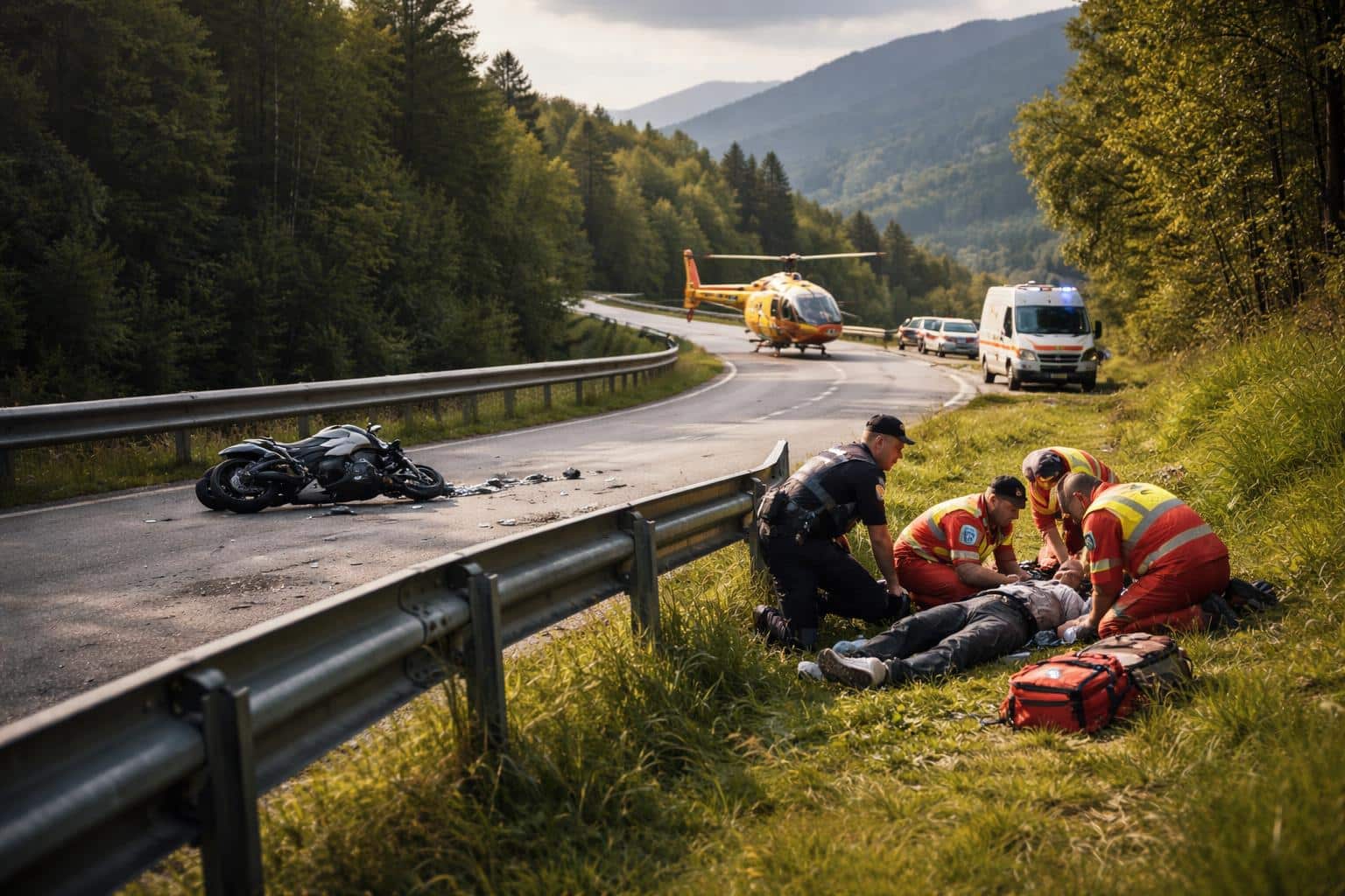 Verkehrsunfall mit Eigenverletzung im Bezirk St. Veit