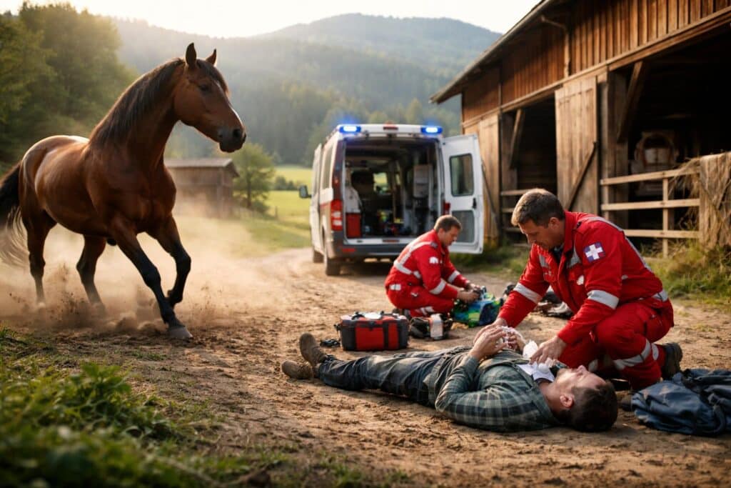 Stute schlug aus : Kärntner Landwirt wurde von Pferd schwer verletzt