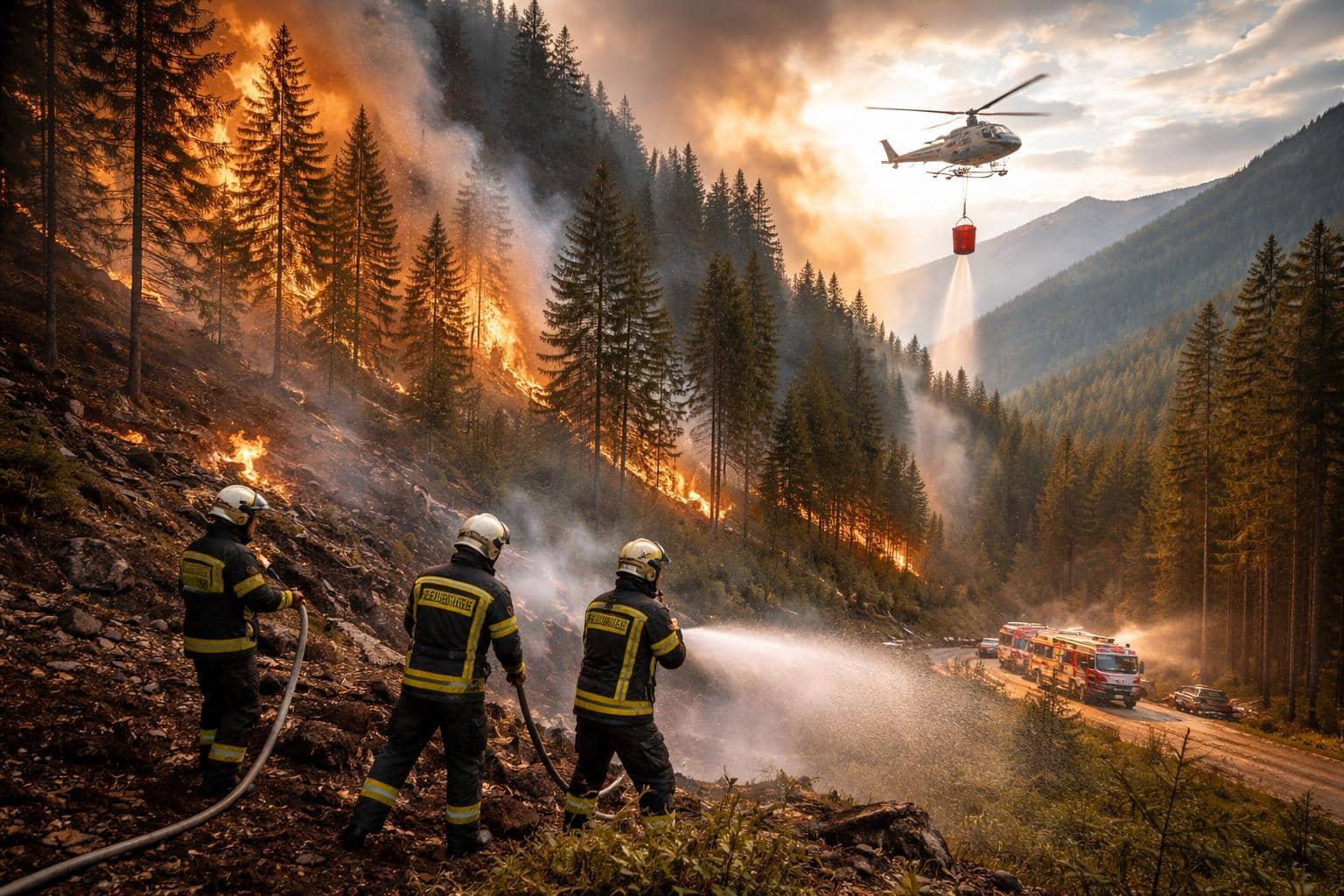 Waldbrand im Lesachtal: Gefährlicher Kampf gegen die Glutnester