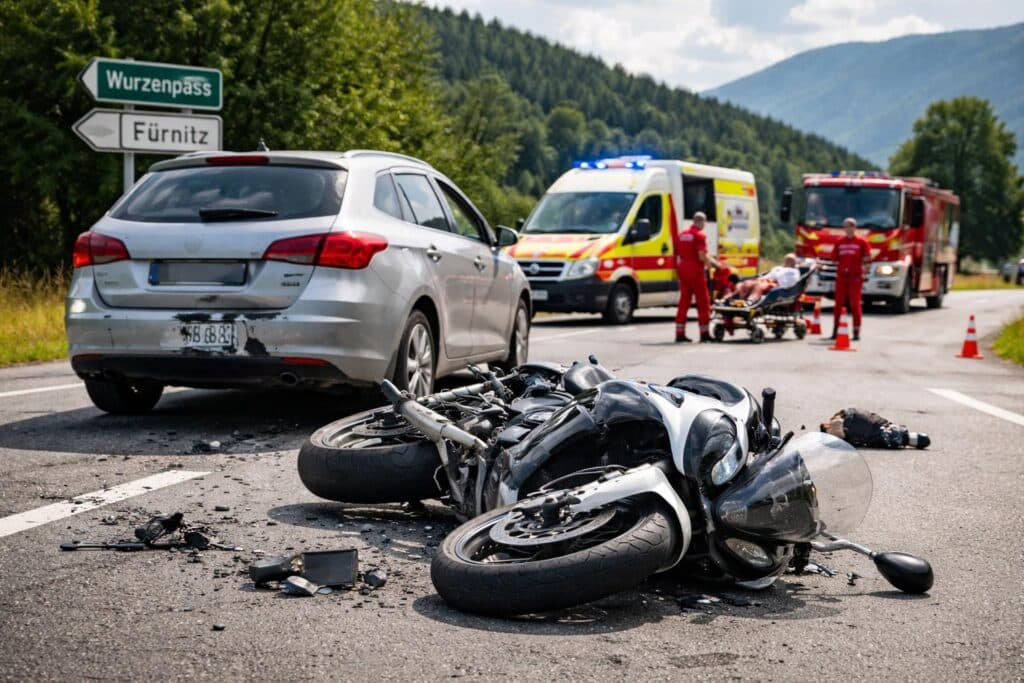 Motorradlenkerin bei Auffahrunfall im Bezirk Villach-Land schwer verletzt