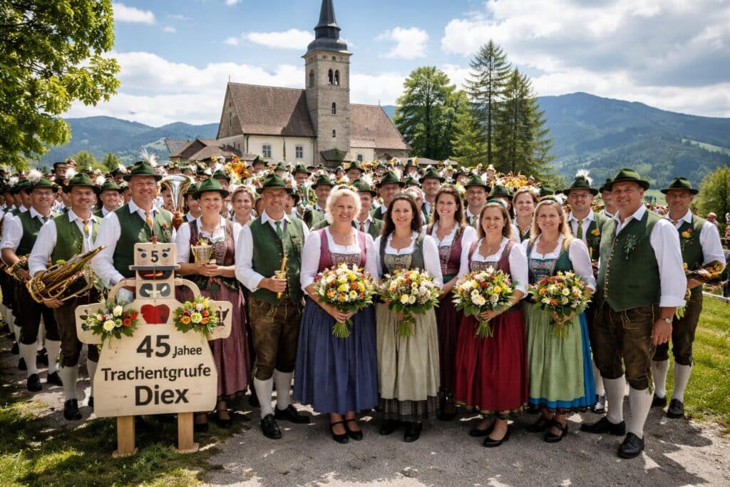 Trachtengruppe Diex feiert 45-jähriges Bestandsjubiläum