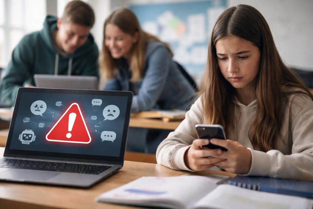 Bericht zu Gewalt im Netz an Schulen