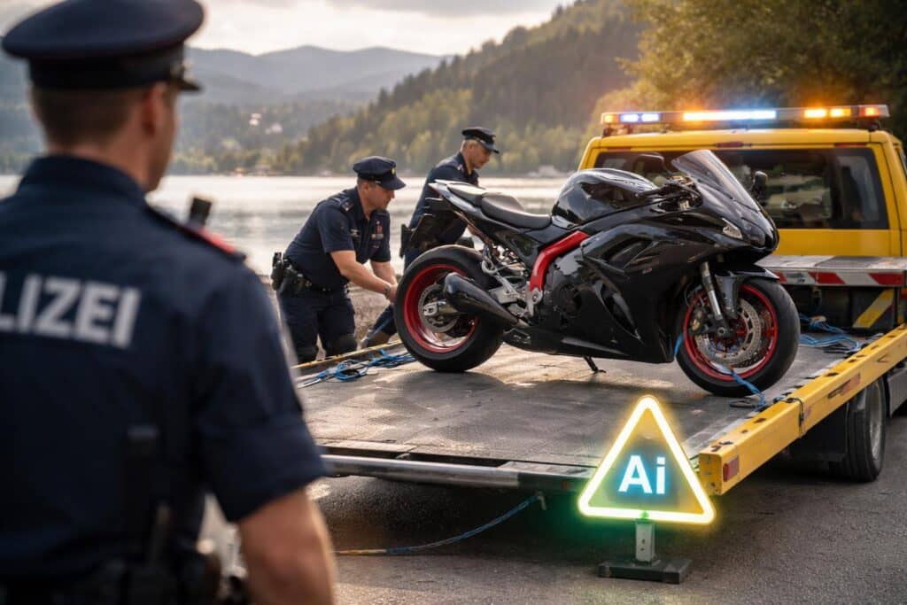 Motorrad beschlagnahmt! Kärntner fuhr 131 km/h, statt der erlaubten 50