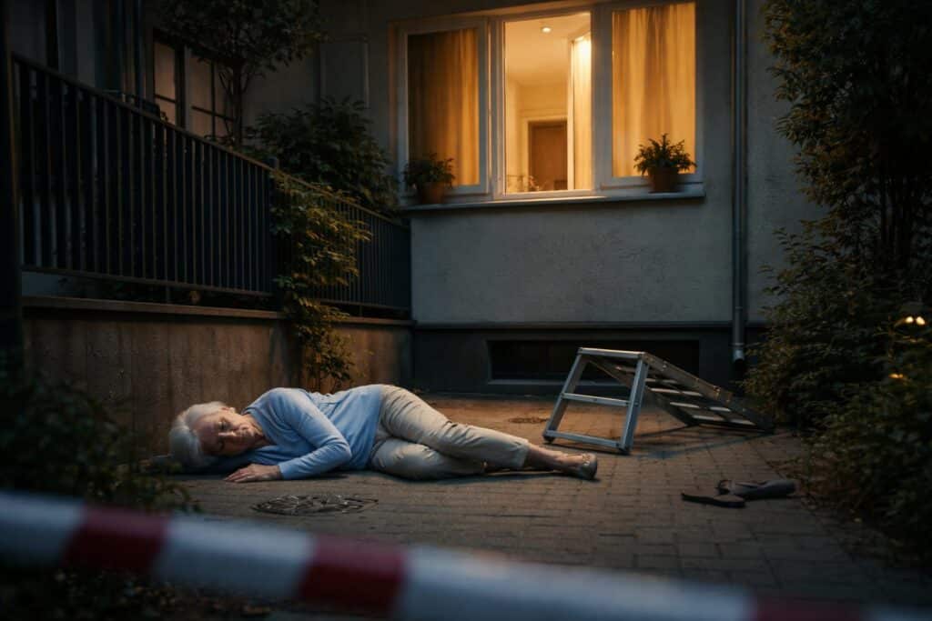 Pensionistin wollte zu Fenster klettern und stürzte