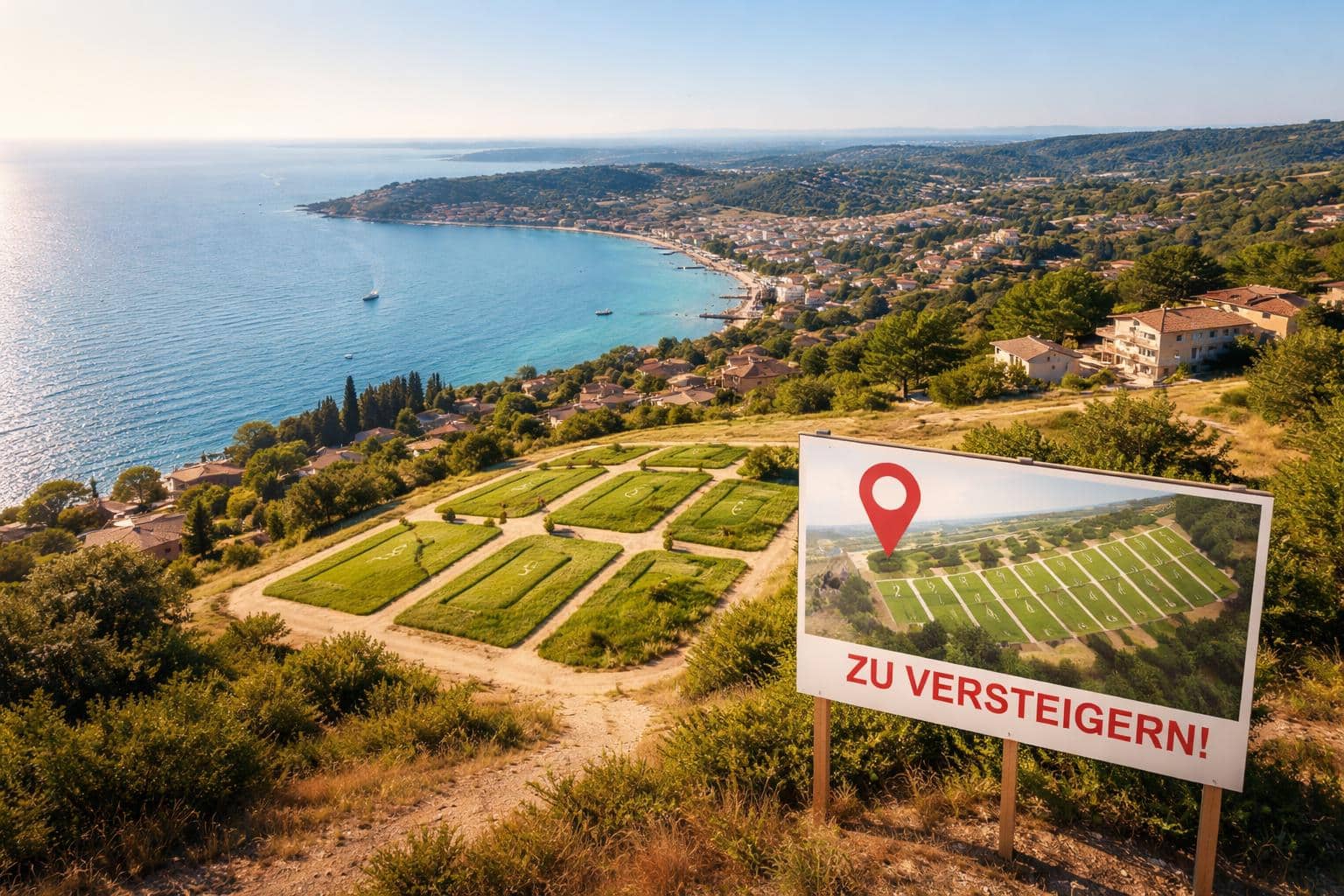 Gemeinde Piran versteigert Baugründe mit Meerblick in Portorož