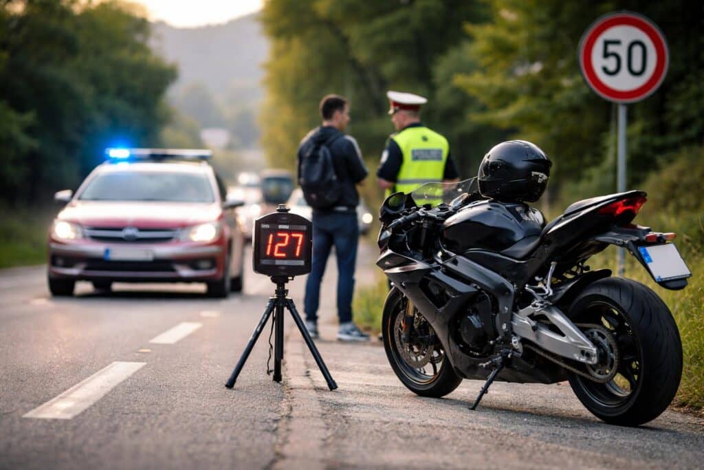 Motorrad mit 127 km/h in 50er-Zone gestoppt