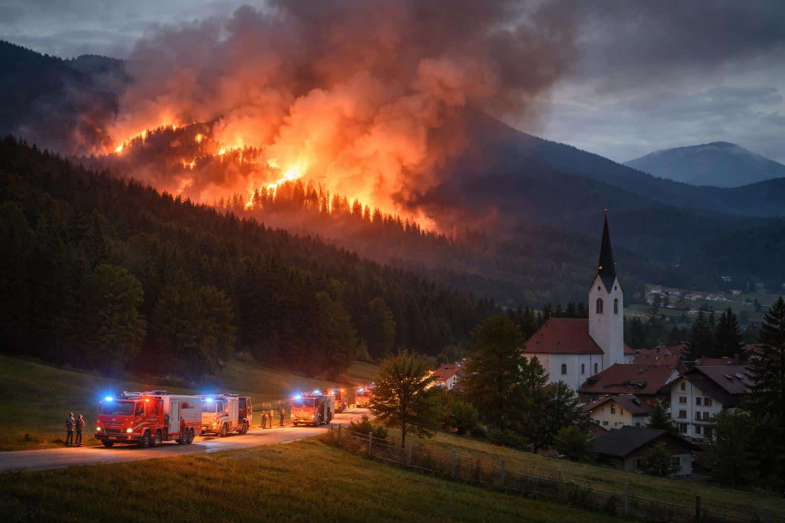 Wieder Waldbrand: „Gewaltiger Feuerschein war aus der Ferne sichtbar“