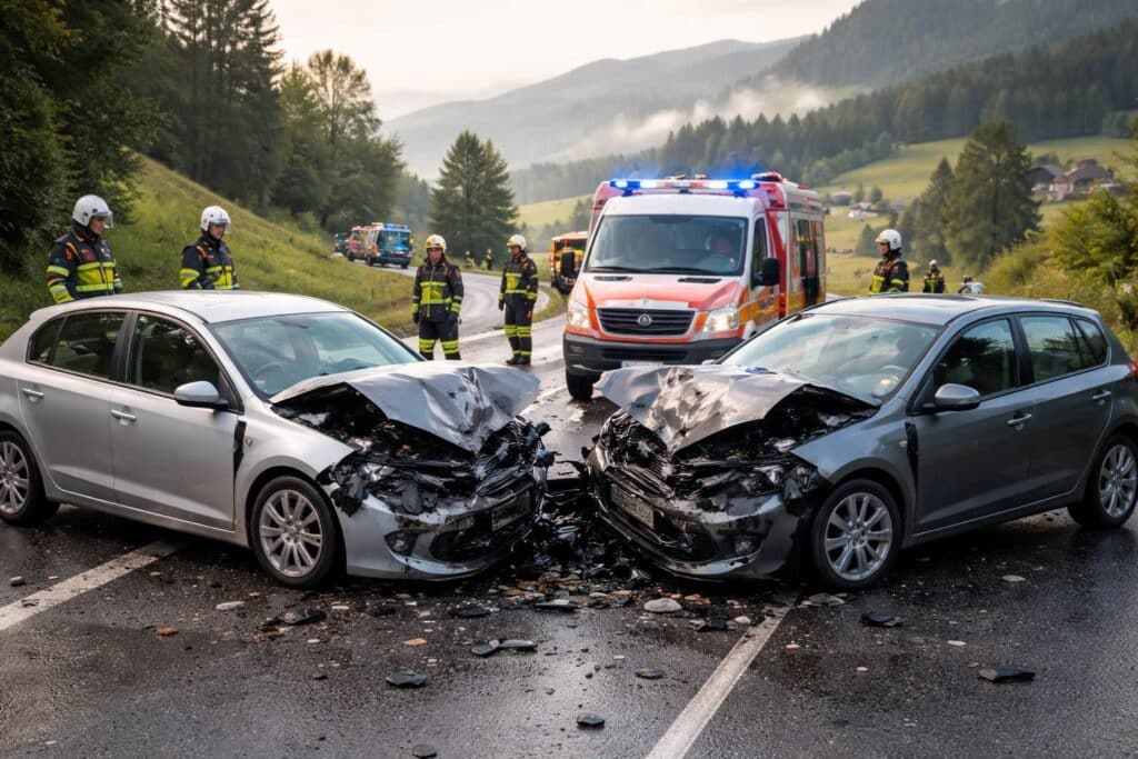 Drei Verletzte nach Frontalzusammenstoß