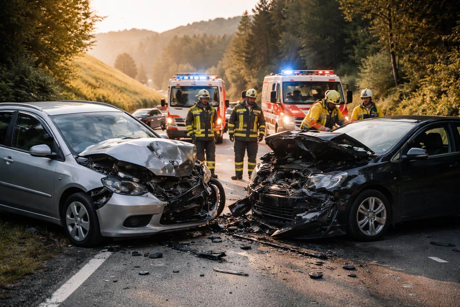 Drei Verletzte bei Frontalcrash